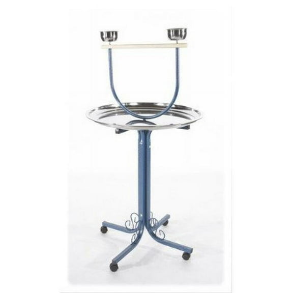 28" T-Stand with Casters & Stainless Steel Dishes J8-2828 Black