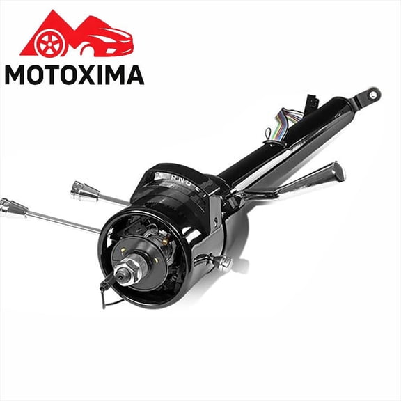 MOTOXIMA 30" Black Powder-Coated Stainless Steel Tilt Steering Column w Shifter for 1955-1959 Chevy GM Automatic Cars