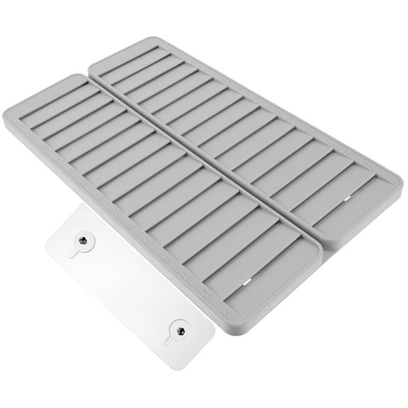 Supvox Compact Grey Time Card Rack 28 Slots PP Material for Office Attendance