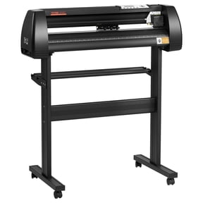 28" Vinyl Cutter Machine with LCD Display, Adjustable Dual-Spring Pinch Rollers Sign Cutting Plotter w/ Signmaster Software for DIY Design & Cutting