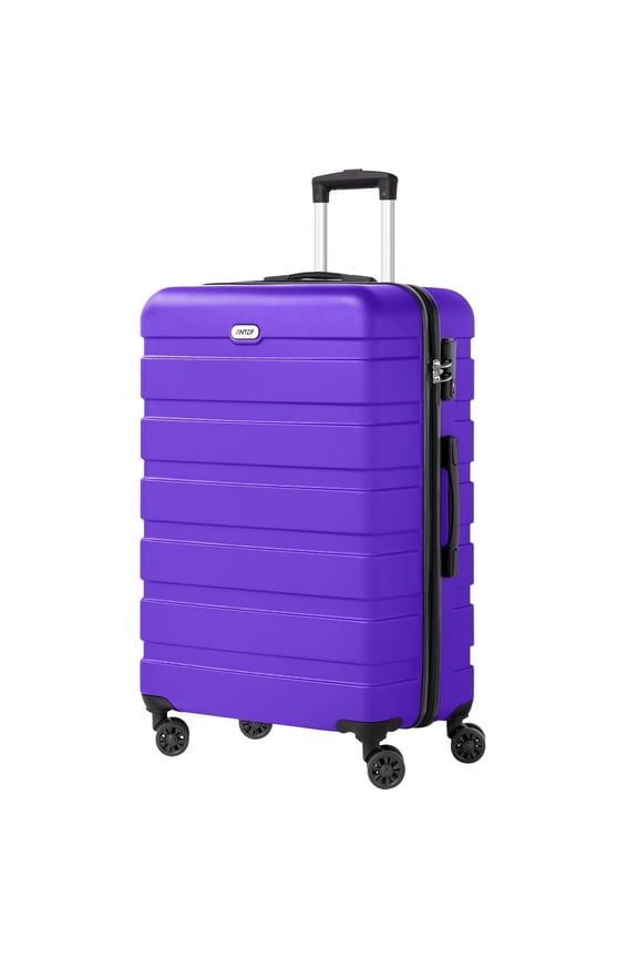 Luggage PC ABS Lightweight Suitcase with Wheels TSA Lock Hardshell Checked-Large Luggage 28 inch VioletPurple