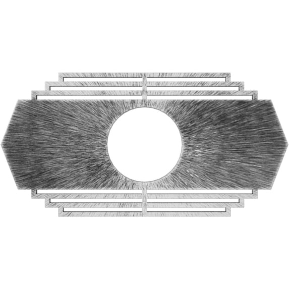 28"W x 14"H x 7 3/8"ID x 3/4"P Chrysler Architectural Grade PVC Pierced Ceiling Medallion, Antiqued Silver
