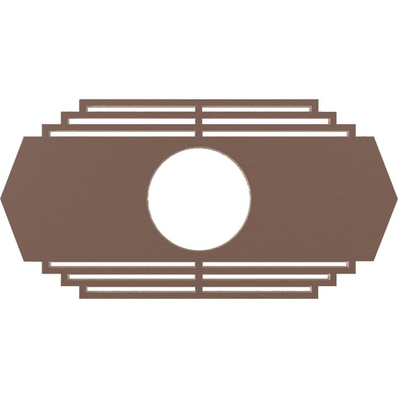 28"W x 14"H x 7 3/8"ID x 3/4"P Chrysler Architectural Grade PVC Pierced Ceiling Medallion, Copper