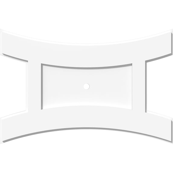 28"W x 18 5/8"H x 1"ID x 6"C x 1"P Haven Architectural Grade PVC Contemporary Ceiling Medallion