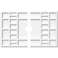 thumbnail image 1 of 28"W x 18 5/8"H x 3"ID x 9 3/4"C x 1"P Beaux Architectural Grade PVC Contemporary Ceiling Medallion, Two Piece, 1 of 11