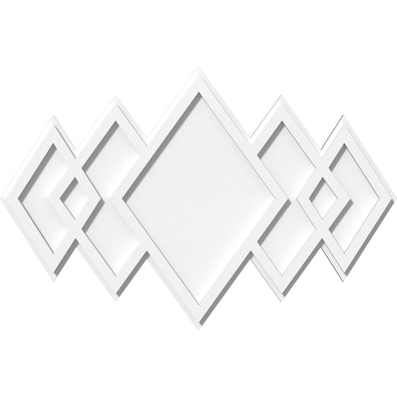 28"W x 18 5/8"H x 8 3/4"C x 1"P Zoe Architectural Grade PVC Contemporary Ceiling Medallion