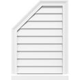 thumbnail image 1 of 28"W x 32"H Half Octagon Top Left Surface Mount PVC Gable Vent: Non-Functional, w/ 2"W x 2"P Brickmould Sill Frame, 1 of 13