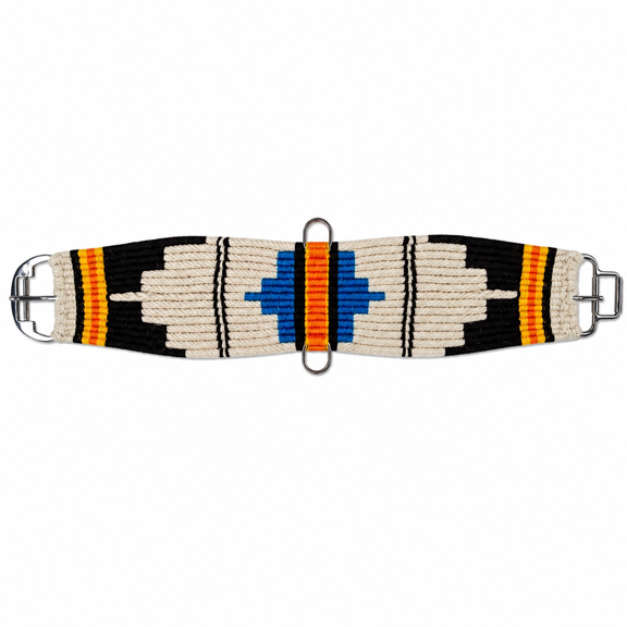 28" Western 23-Strand Wool Handwoven Roper Cinch Girth Turquoise 97134S-28