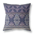 thumbnail image 1 of 28" X 28" Blue And Pink Broadcloth Floral Throw Pillow, 1 of 5