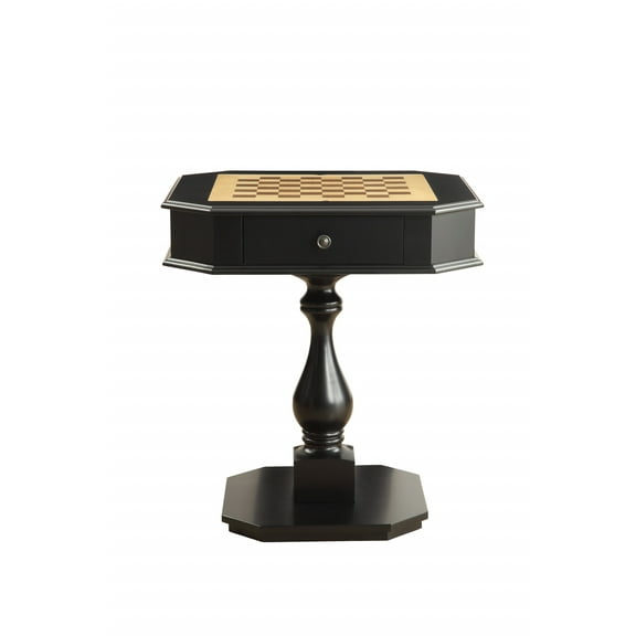 28" X 28" X 31" Black Mdf Game Table