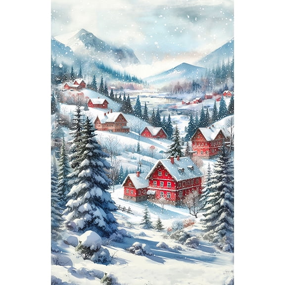 28" X 42" Panel Cozy Tidings Christmas Winter Season Cotton Fabric Panel D605.17