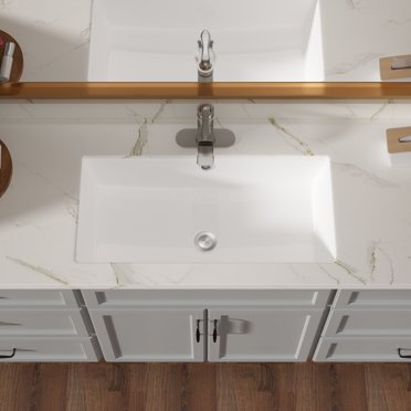 18x13 Inch Undermount Bathroom Sink - White Porcelain Ceramic Rectangular Vanity Basin With Overflow