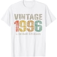 thumbnail image 1 of 28 Year Old Gifts Vintage 1996 Limited Edition 28th Birthday T-ShirtMen and women, Black T-shirt, size: Extra large S-4XL, 1 of 4