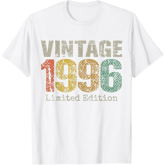 28 Year Old Gifts Vintage 1996 Limited Edition 28th Birthday T-ShirtMen and women, Black T-shirt, size: Extra large S-4XL
