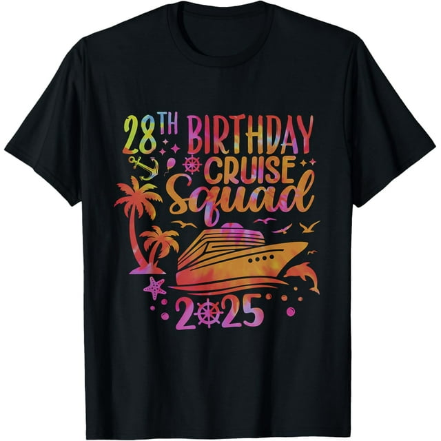 28 Years Old Party Cruising 28th Birthday Cruise Squad 2025 TShirt