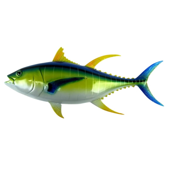 28" Yellowfin Tuna Lifelike Wall Mount Saltwater Fish Trophy Taxidermy Hanging Plaque