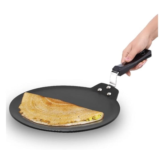 28 cm Dosa Tava, Non Stick Dosa Tawa, Induction Dosa Tawa, Black (INDT28)