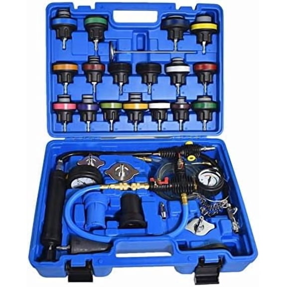 28 count Universal Radiator Tester and Vacuum Type Cooling System Tool Kit