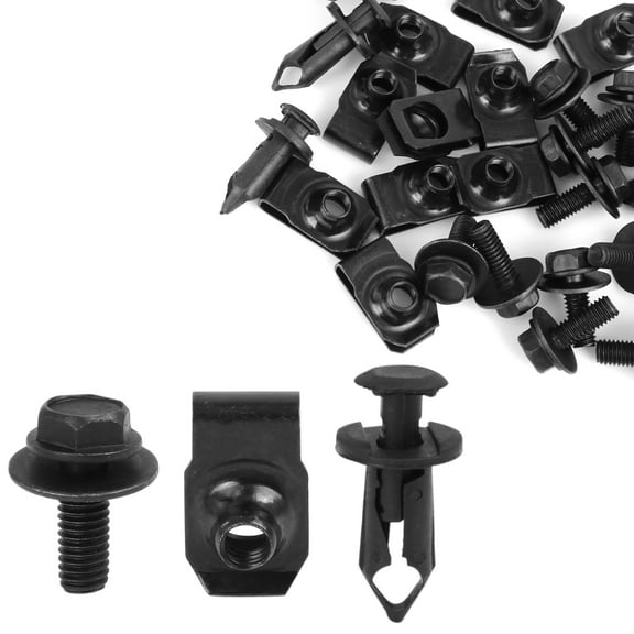 28 in 1 Engine Splash Shield Body Bolts Screws Fender Bumper Clip Rivets Set 180807-15 for Nissan 350z