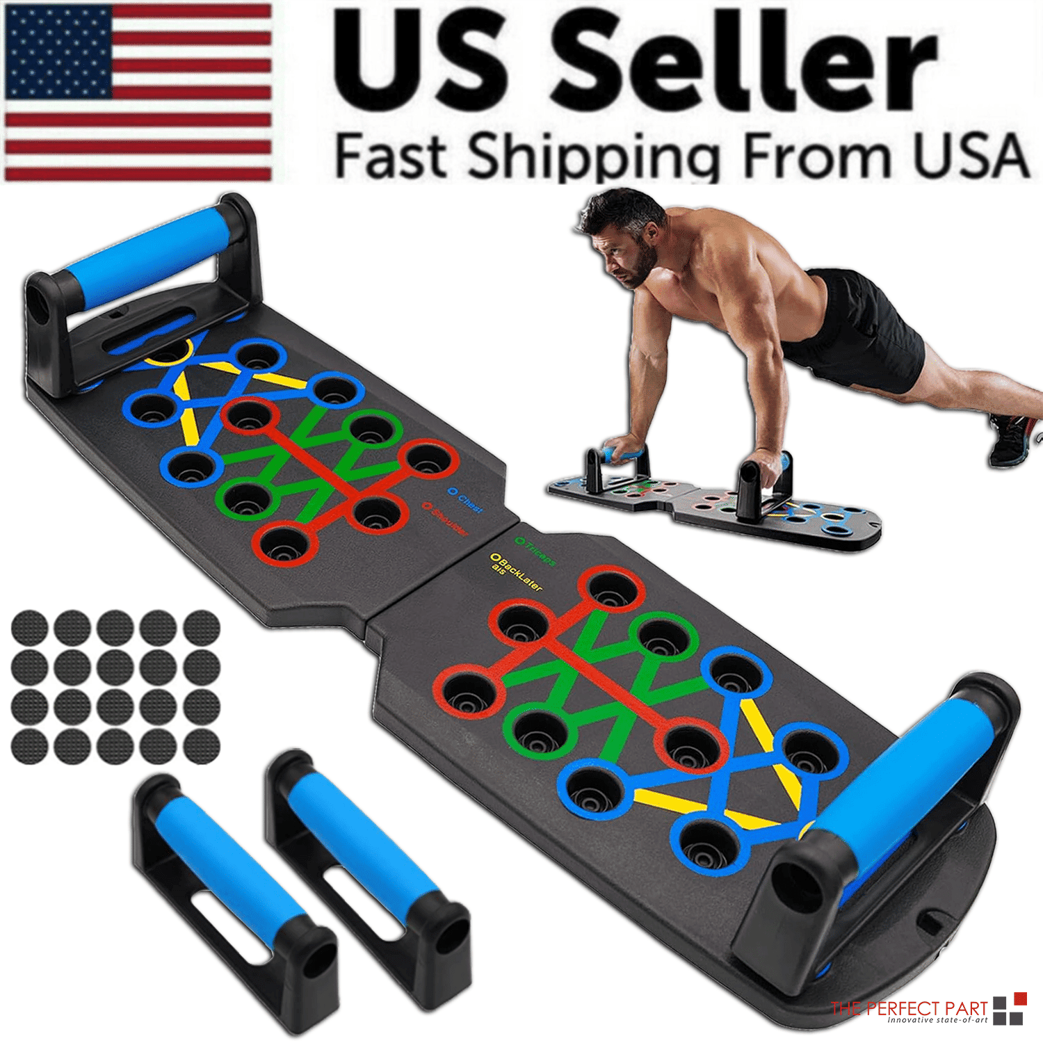 28 in 1 Push Up Rack Board System Fitness Workout Train Home Gym ...