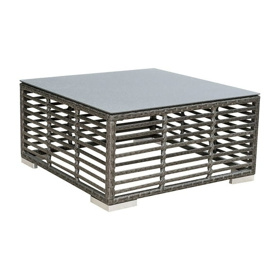 Panama Jack Outdoor Panama Jack Graphite Square Coffee Table with glass