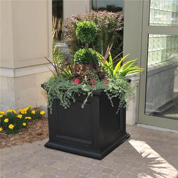 28 in. Fairfield Square Planter - White