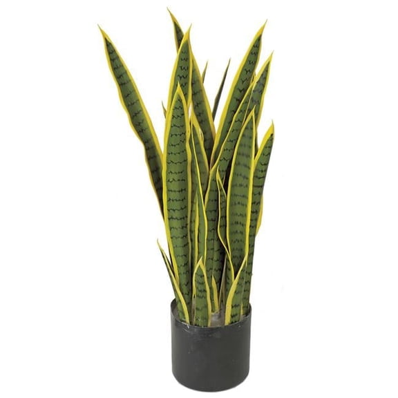 28 in. Fire Retardant Sansevieria - Green - Yellow