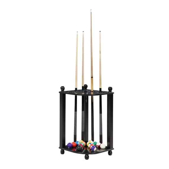 28-in Hathaway Regent Hardwood Corner Floor Cue Rack for Billiard Accessories