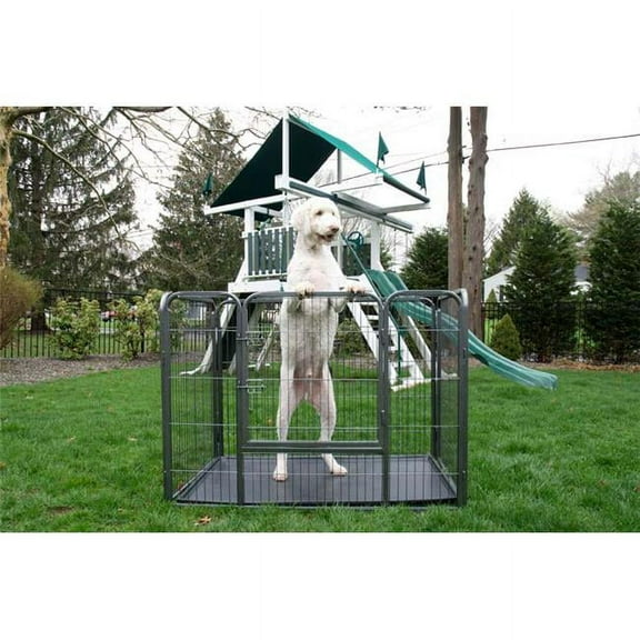 28 in. Heavy Duty Rectangle Tube Pen Dog Cat Pet Training Kennel Crate