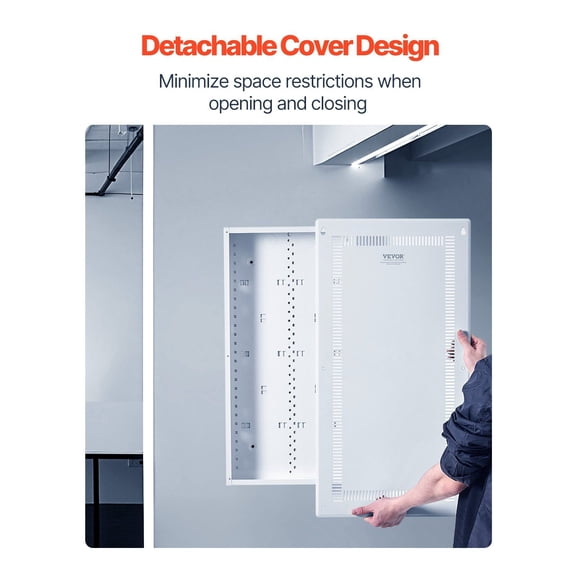 28-in In-Wall Structured Media Enclosure Cabinet, Perfect for Mounted TV Setups, Keeps Wires Out of Sight