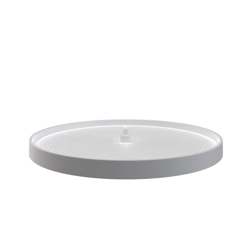 28 in. White Polymer Full Circle Lazy Susan