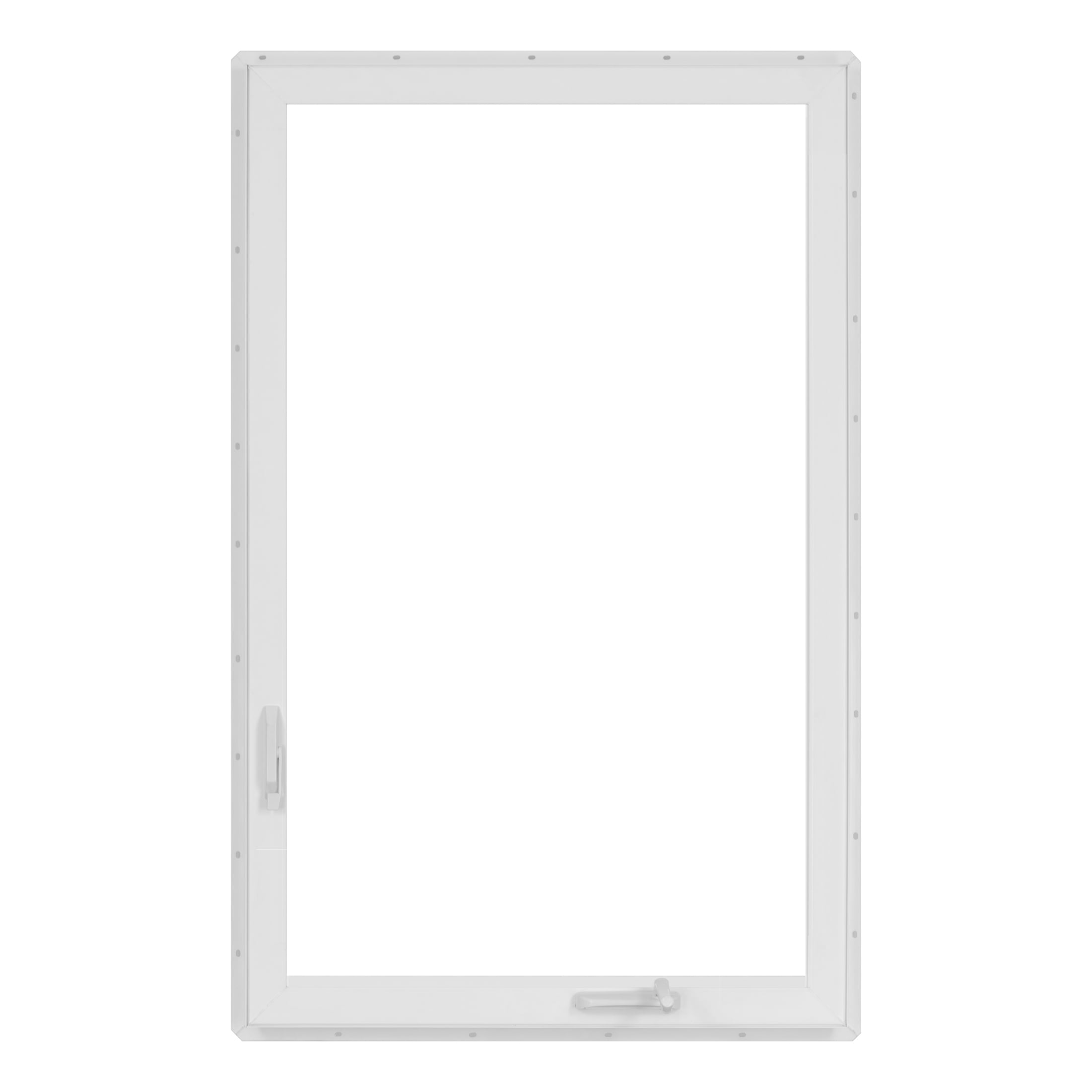 28 in. x 48 in. White Vinyl Double-Pane Insulated Right-Hand Casement Window with Screen