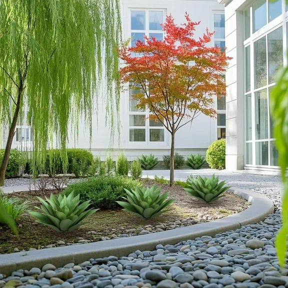 28 inch Artificial Agave Plants, Large Size Fake Succulent Plant, Faux Succulents Stems for Outdoor Indoor Home Decor (Set of 2)