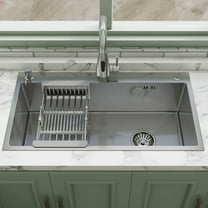 MEANDAROL 28-inch Drop-In Kitchen Sink,Including Accessories,Single Bowl,Stainless Steel with Nano-Coating，Net Content: 15LB