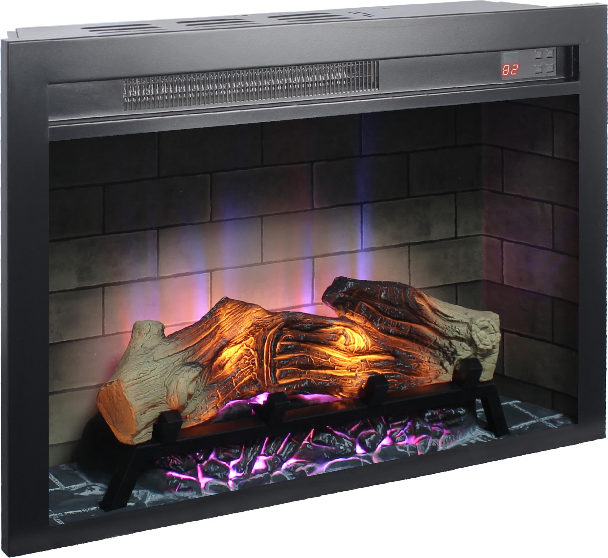 28 inch Electric Fireplace Insert, Multicolored Flames - Walmart.com