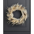 thumbnail image 1 of 28 inch Fall Fields Wreath with Blue Floral, Feathers and Pampas, Floral Home Décor, Indoor Decoration, Front Door Display - by Seasonal LLC, 1 of 4