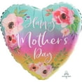 thumbnail image 1 of 28 inch Flowers & Ombre Mother'S Day Foil Mylar Balloon - Party Supplies Decorations, 1 of 1