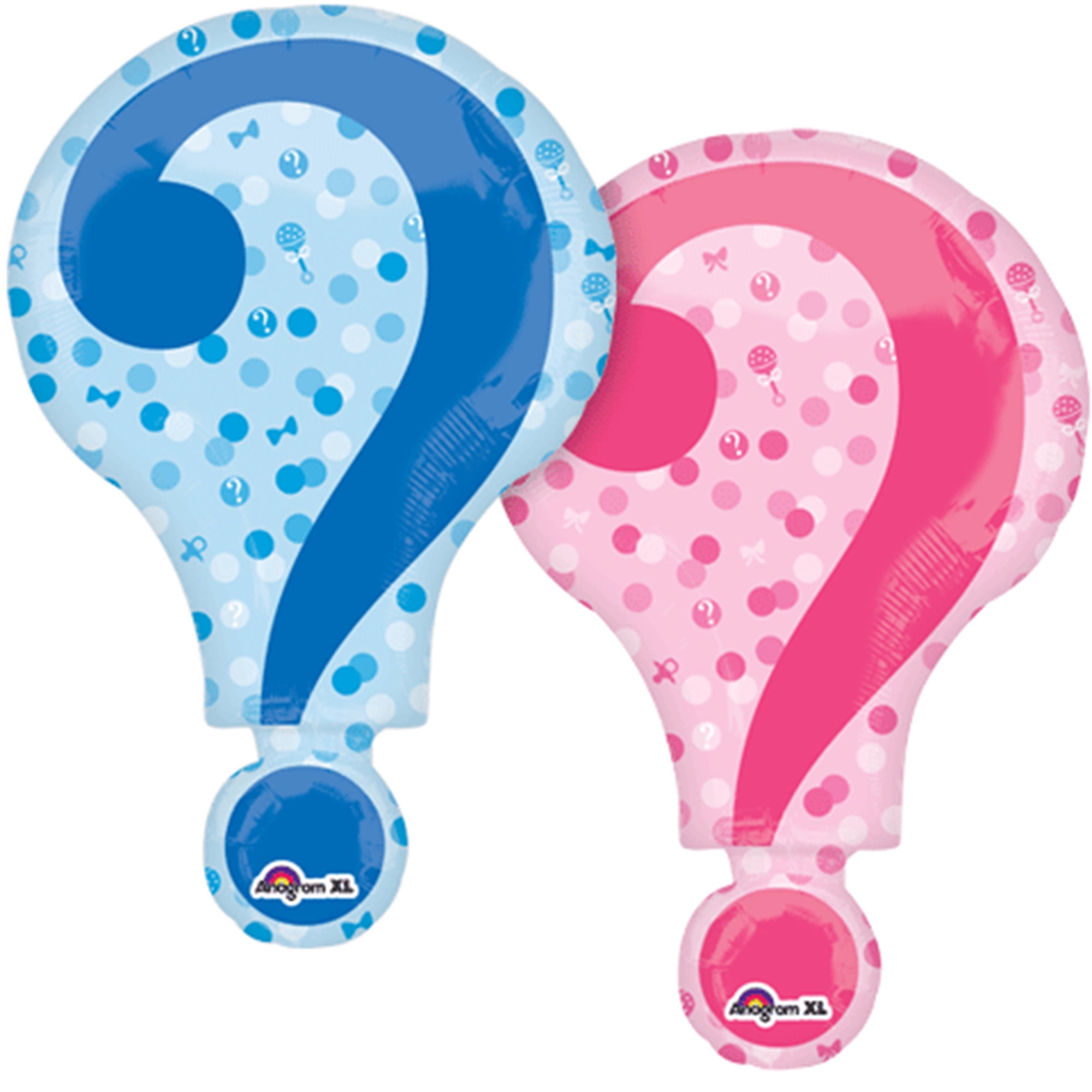 28 inch Gender Reveal Anagram Foil Mylar Balloon - Party Supplies Decorations