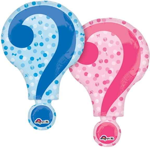 28 inch Gender Reveal Anagram Foil Mylar Balloon - Party Supplies Decorations