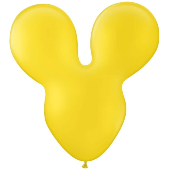 28 inch Mousehead - Yellow Latex Balloons (1 Pack) - Party Supplies Decorations