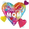 thumbnail image 1 of Happy Mother's Day Jumbo Heart Shaped Holographic 28 Inch Foil Mylar Balloon [25255], 1 of 2