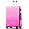 thumbnail image 1 of 28-inch PC + ABS Large Checked Suitcase with Spinner Wheels and TSA Lock for Travel Trips Business, Rose Red, 1 of 10