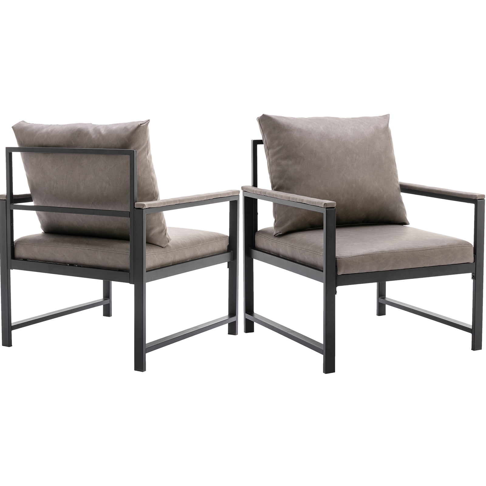 28 inch Widened Size PU Leather Accent Chair For Living Room Waiting ...