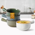 thumbnail image 1 of ALOFMO 28oz Stoneware French Onion Soup Bowls Set of 4 with Handle, Multi-Color Glazed Bowls, Microwave & Dishwasher Safe for Home Kitchen, 1 of 7