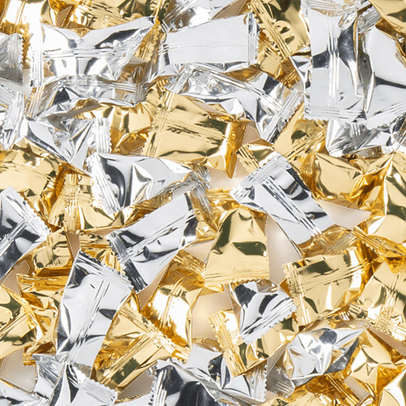 28 oz. Silver & Gold Wrapped Buttermint Assortment - 216 Pc.