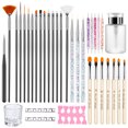 28piece nail brush set suit phototherapy painting drawing line
