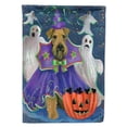 thumbnail image 1 of 28 x 0.01 x 40 in. Airedale Boo Hoo Halloween Canvas House Flag, 1 of 1