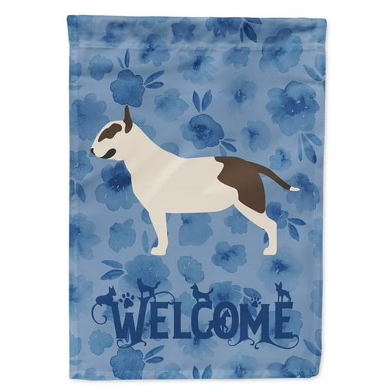 28 x 0.01 x 40 in. Bull Terrier Welcome Flag Canvas House Size