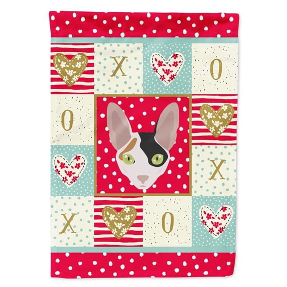 28 x 0.01 x 40 in. Cornish Rex Cat Flag Canvas House Size