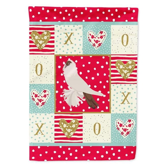 28 x 0.01 x 40 in. German Helmet Pigeon Love Flag Canvas House Size